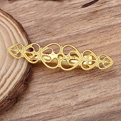 Золотой Железные заколки для волос , с сердцевиной из латуни, винтажные декоративные аксессуары для волос, золотые, 54x14 мм