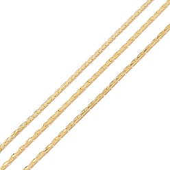 Real 18K Gold Plated Brass Coreana Chains, Long-Lasting Plated, Soldered, with Spool, Cadmium Free & Lead Free, Real 18K Gold Plated, 0.75x0.7mm