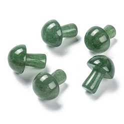 Зеленый Авантюрин Натуральный зеленый авантюрин гриб гуа ша камень, инструмент для массажа со скребком гуа ша, для спа расслабляющий медитационный массаж, 20~21x15~15.5 мм