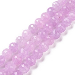 Amethyst Natural Amethyst Beads Strands, Faceted(128 Facets), Round, 10x10mm, Hole: 1mm, about 40pcs/strand, 15.43''(39.2cm)