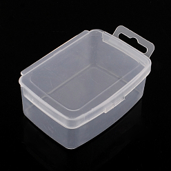 Clear Rectangle Plastic Bead Storage Containers, Clear, 10.5x6.5x3.5cm