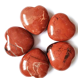 Jaspe Rouge Pierres de guérison de jaspe rouge naturel, coeur amour pierres, pierres de poche pour l'équilibrage du reiki, 30x30x15mm