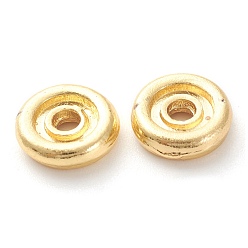 Real 18K Gold Plated Rack Plating Alloy Spacer Beads, Lead Free & Cadmium Free, Long-Lasting Plated, Disc, Real 18k Gold Plated, 8x2mm, Hole: 2mm