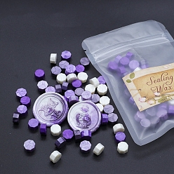 Lilac Sealing Wax Particles, for Retro Seal Stamp, Octagon, Lilac, 9mm, about 100pcs/bag
