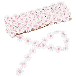 Pink Ruban polyester gorgecraft, pour les garnitures de dentelle de rideau, marguerite, rose, 1 pouces (25 mm), environ 5 yards / carte (4.57 m / carte)