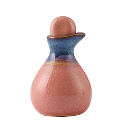 Color Salmón Botella de perfume vacía de aceite esencial de porcelana hecha a mano, botella recargable, salmón, 5.6x9 cm, capacidad: 60 ml (2.03 fl. oz)