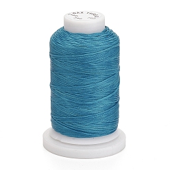 Steel Blue Waxed Polyester Cord, Flat, Steel Blue, 1mm, about 76.55 yards(70m)/roll