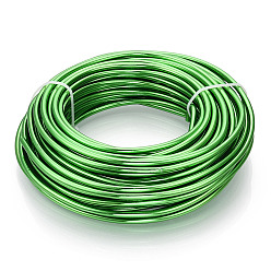 Citron Vert Fil d'aluminium rond, fil d'artisanat en métal pliable, pour la fabrication artisanale de bijoux bricolage, lime, Jauge 3, 6.0mm, 7m/500g(22.9 pieds/500g)
