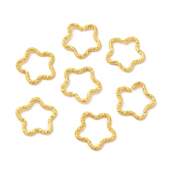 Star 50Pcs Iron Linking Rings, Textured Open Rings, Golden, Star, 16x16.5x1.5mm, Inner Diameter: 12x14mm