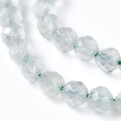 Prehnite Natural Prehnite Beads Strands, Faceted, Round, 3.5~4mm, Hole: 0.9mm, about 100~101pcs/strand, 15.1 inch~15.3 inch(38.5~39cm)