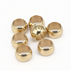 Brut (Non-plaqué) Laiton perles d'entretoise, sans nickel, anneau, non plaqué, 9x5.5mm, Trou: 6.5mm
