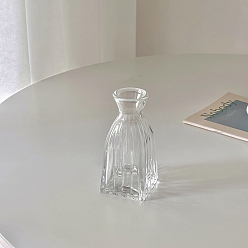 Прозрачный Мини стеклянная ваза, аксессуары для кукольного домика с микро-ландшафтом, притворяясь опорными украшениями, прозрачные, 55x55x110 мм