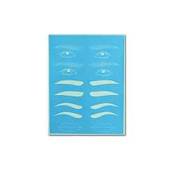 Deep Sky Blue Microblading Silicone Eyebrow Tattoo Practice Skin, Training Skin for Beginners and Experienced Tattoo Artists, Deep Sky Blue, 19.5x14.5cm