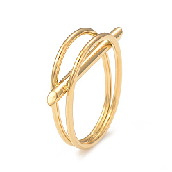 Настоящее золото 14K Ионное покрытие (ip) 304 перстень из нержавеющей стали для женщин, реальный 14 k позолоченный, внутренний диаметр: 15.5 мм