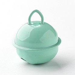 Turquoise Pendentifs de fer en forme de cloche, turquoise, 23.5x21.5mm, Trou: 4x4mm