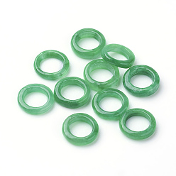 Other Jade Natural Jade Charms, Dyed, Ring, 9~10x2mm, Hole: 4~5mm