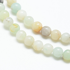 Flower Amazonite Natural Flower Amazonite Bead Strands, Round, 3~3.5mm, Hole: 0.5mm, about 114pcs/strand, 15.7 inch