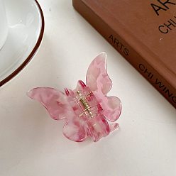 Фламинго Ацетат целлюлозы (смола) бабочка зажим для волос коготь, заколка для волос с леопардовым принтом и бабочкой для женщин, фламинго, 54 мм