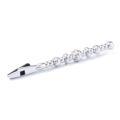 Серебро Абс пластиковый браслет помощник, для помощи в ношении ювелирных изделий, серебряные, 17.7x1.6x1.8 см