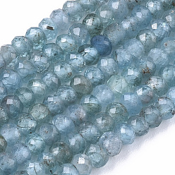 Apatite Natural Apatite Beads Strands, Rondelle, Faceted, 3x2mm, Hole: 0.7mm, about 185pcs/Strand, 15.55 inch(39.5cm)