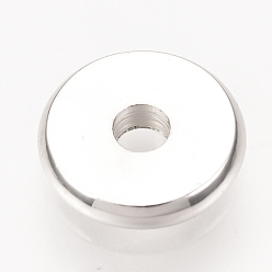 Platine Laiton perles d'entretoise, disque, platine, 4x1.6mm, Trou: 1.5mm