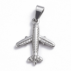 Stainless Steel Color 201 Stainless Steel Pendants, Plane, Stainless Steel Color, 25.5x20.5x2.5mm, Hole: 3.5x6.5mm