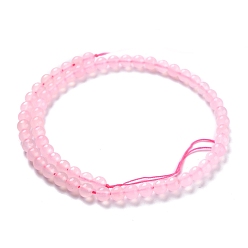 Pink Натуральный белый нефритовые четки, круглые, окрашенные, розовые, 6 мм, отверстие : 1 мм, около 58~61 шт / нитка, 37.5~38.5 см