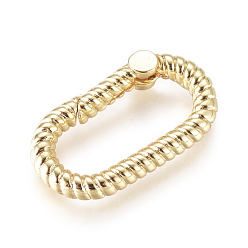 Золотой Латунные пружинные кольца, овальные, золотые, 12x21.5x4 мм, Внутренний диаметр: 17x7 мм