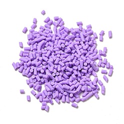 Medium Purple Handmade Polymer Clay Beads, No Hole, Column, Medium Purple, 1~6x1.5mm, about 180000pcs/1000g