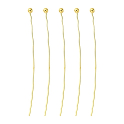 Golden Brass Ball Head Pin, Golden, 45x0.5mm, 24 Gauge, Head: 1.8mm
