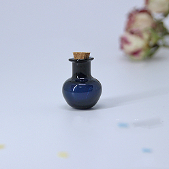 Полуночно-синий Орнамент из пробковых бутылок лэмпворк, пустые бутылки желаний, флаконы своими руками для подвесных украшений, темно-синий, 1.7x2.2 см