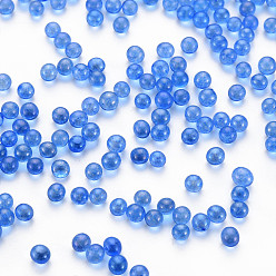 Dodger Blue DIY 3D Nail Art Decoration Mini Glass Beads, Tiny Caviar Nail Beads, AB Color Plated, Round, Dodger Blue, 3.5mm, about 450g/bag