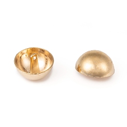 Light Gold Alloy Shank Buttons, 1-Hole, Dome/Half Round, Light Gold, 11.5x10mm, Hole: 1.5mm