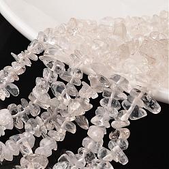Cristal de Quartz Puce quartz naturel perles de cristal brins, perles de cristal de roche, 4~6x8~12x2~4mm, Trou: 1mm, environ 32 pouce