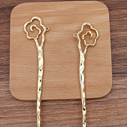 Golden Alloy Cloud Hair Sticks, with Loop, Long-Lasting Plated Hair Accessories for Women, Golden, 179x27mm
