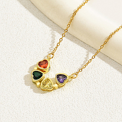 Разноцветный Ожерелье с подвеской в виде четырехлистного клевера на удачу, Ожерелье с магнитной подвеской из настоящей 18k-золотой нержавеющей стали для женщин, красочный, 17.72 дюйм (45 см)