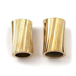 Золотой Бисера латунной трубки, колонка, золотые, 10x6 мм, отверстие : 4 мм