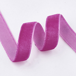 Magenta Single Face Velvet Ribbon, Magenta, 3/8 inch(9.5~10mm), about 50yards/roll(45.72m/roll)