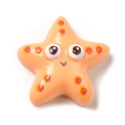 Estrella de mar Cabujones de resina opaca con tema del océano, cabujones de animales marinos, estrella de mar, 14x14x6 mm