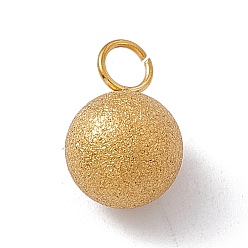 Золотой 304 подвески из нержавеющей стали, , круглый шарм, золотые, 12x8 мм, отверстие : 2.5 мм