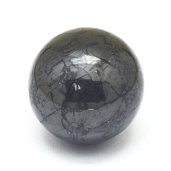 Shungite Perles de sphère de shungite naturelle, aucun perles de trou, non percé, ballon rond, 40.5mm