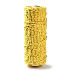Orange Cotton String Threads, for DIY Crafts, Gift Wrapping and Jewelry Making, Orange, 3mm, about 109.36 Yards(100m)/Roll