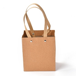Peru Rectangle Paper Bags, with Nylon Handles, for Gift Bags and Shopping Bags, Peru, 13x0.4x15cm
