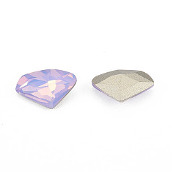 Violet K9 Glass Rhinestone Cabochons, Pointed Back & Back Plated, Faceted, Diamond, Violet, 9x14x4.5mm