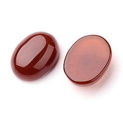 Dark Red Grade A Natural Red Agate Oval Cabochons, Dyed, Dark Red, 18x13x7mm