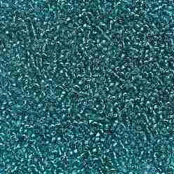 (23BDA) Green Aqua Silver Lined Toho perles de rocaille rondes, perles de rocaille japonais, (23 bda) vert aqua doublé argent, 11/0, 2.2mm, Trou: 0.8mm, environ 50000 pcs / livre