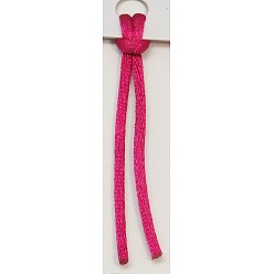 Rouge Violet Moyen Écologique 100% fil de polyester, corde de satin de rattail, pour le nouage chinois, perlage, fabrication de bijoux, support violet rouge, 2mm, à propos de 250yards / roll (228.6m / roll), 750 pieds / rouleau