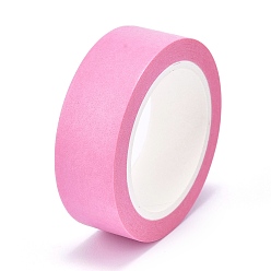 Бледно-Розовый DIY сплошной цвет записки декоративные бумажные ленты, самоклеющиеся ленты, розовый жемчуг, 15 мм, около 10 м / рулон