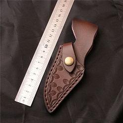 Tierra de siena Funda para cuchillo de piel sintética, funda para cuchillo recta, cubierta de la hoja del cuchillo, tierra de siena, 16 cm