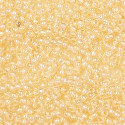 (1846) Crystal Lt. Creamsicle Lined Rainbow Toho perles de rocaille rondes, perles de rocaille japonais, (1846) cristal lt. Arc-en-ciel doublé de crème glacée, 11/0, 2.2mm, Trou: 0.8mm, environ5555 pcs / 50 g